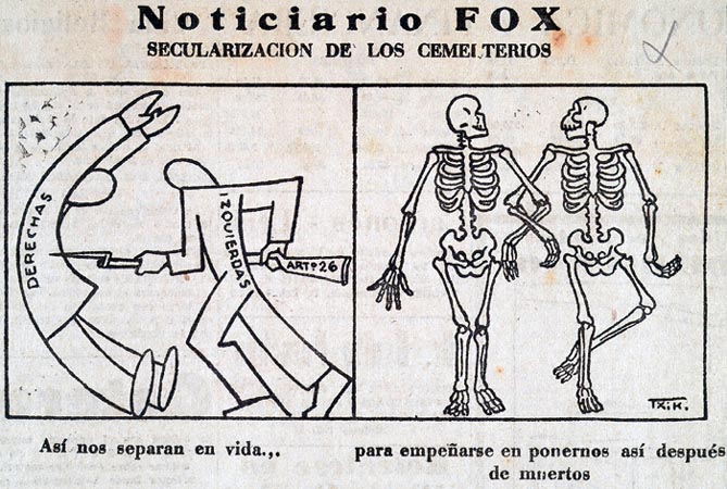 Noticiario Fox: secularizacin de los cementerios